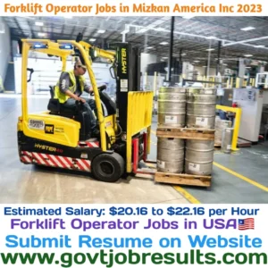 Forklift Operator Jobs in Mizkan America Inc 2023