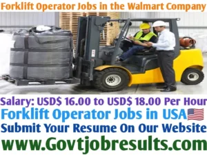 Forklift Operator Jobs in the Walmart Company