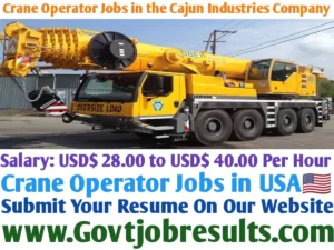 Crane Operator Jobs in the Cajun Industries Company