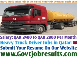 Heavy Truck Driver Jobs in the United Ready Mix Company in July 2023