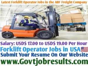 Latest Forklift Operator Jobs in the ABF Freight Company