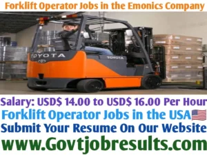 Forklift Operator Jobs in the Emonics Company