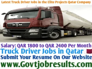 Latest Truck Driver Jobs in the Elite Projects Qatar Company