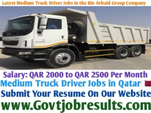 Latest Medium Truck Driver Jobs in the Bin Arbaid Group Company