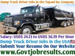 Dump Truck Driver Jobs in the Tapani Inc Company