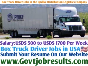 Box Truck Driver Jobs in the Updike Distribution Logistics Company