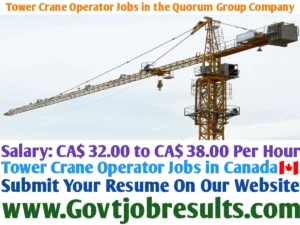 Tower Crane Operator Jobs in the Quorum Group Company