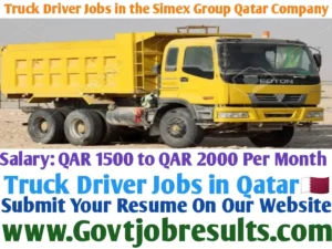 Truck Driver Jobs in the Simex Group Qatar Company