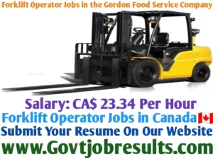 Forklift Operator Jobs in the Gordon Food Service Company