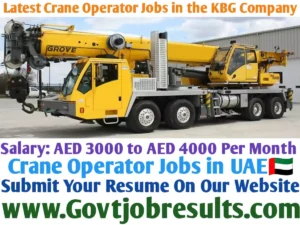 Latest Crane Operator Jobs in the KBG Company