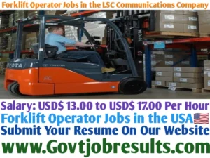 Forklift Operator Jobs in the LSC Communications Company