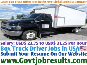 Latest Box Truck Driver Jobs in the Aero Global Logistics Company
