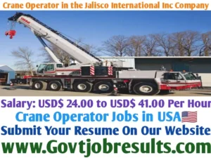 Crane Operator jobs in the Jalisco International Inc Company