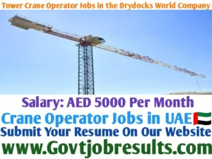 Tower Crane Operator Jobs in the Drydocks World Company