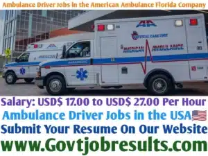 Ambulance Driver Jobs in the American Ambulance Florida Company