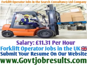 Forklift Operator Jobs in the Search Consultancy Ltd Company