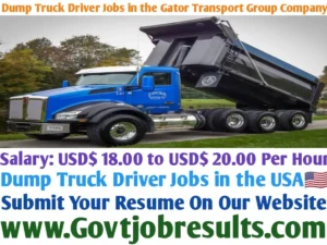 Dump Truck Driver Jobs in the Gator Transport Group Company