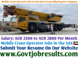 Mobile Crane Operator Jobs in the Inter Ocean Ship Repairs Company