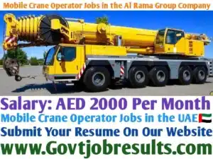 Mobile Crane Operator Jobs in the Al Rama Group Company