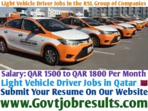 Light Vehicle Driver Jobs in the RSL Group of Companies