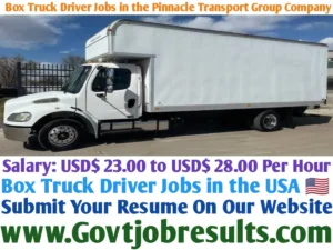 Box Truck Driver Jobs in the Pinnacle Transport Group Company