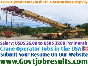 Crane Operator Jobs in the PC Construction Company