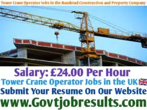 Tower Crane Operator Jobs in the Randstad Construction and Property Company