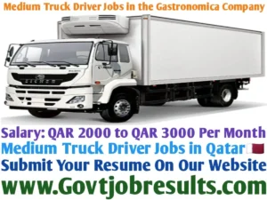 Medium Truck Driver Jobs in the Gastronomica Company