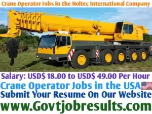 Crane Operator Jobs in the Holtec International Company