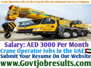 Crane Operator Jobs in the Experts Plus Recruitment Services Company
