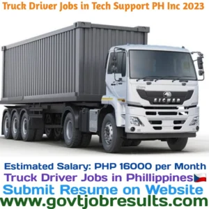 Truck Driver Jobs in Tech support Ph INC in 2023
