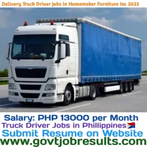 Delivery Truck Driver Jobs in Homemaker Furniture Inc 2023