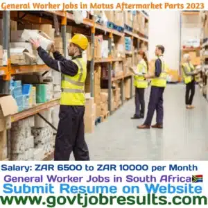 General Worker Jobs in Motus Aftermarket Parts South Africa 2023 