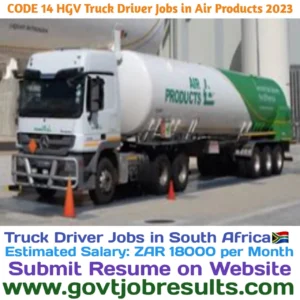 CODE 14 HGV Truck Driver Jobs in Air Products 2023