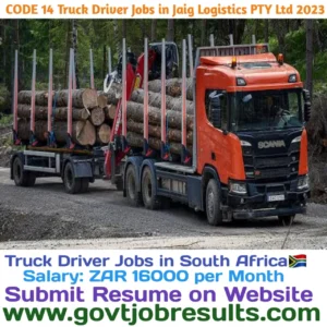 CODE 14 Truck Driver Jobs in Jaig Logistics Pty Ltd 2023