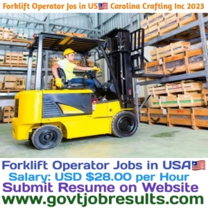 Forklift Operator Jobs in US Carolina Crating Inc 2023