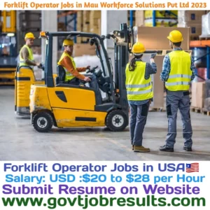 Forklift Operator Jobs in Mau Workforce Solutions Pvt Ltd 2023