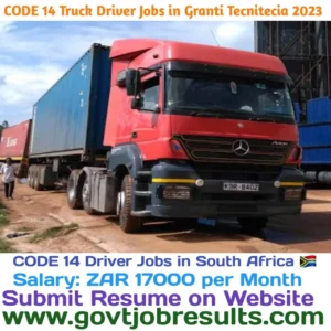 CODE 14 Truck Driver Jobs in Graniti Tecnica Pvt Ltd 2023