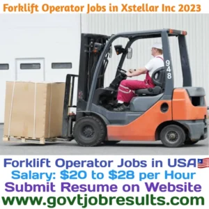 Forklift Operator Jobs in Xstellar Inc 2023