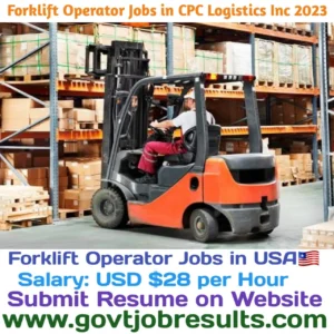 Forklift Operator Jobs in CPC Logistics Inc 2023