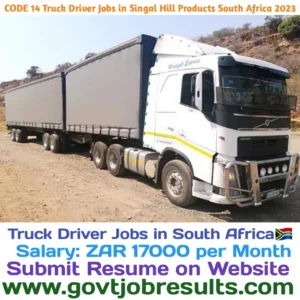 CODE 14 Truck Driver Signal Hill Products South Africa 2023