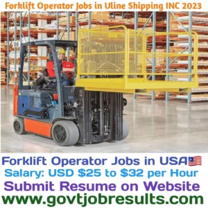 Forklift Operator Jobs in Uline Shipping Supplies 2023