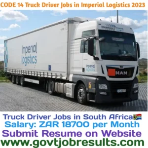 CODE 14 Truck Driver Jobs in Imperial Logistics 2023