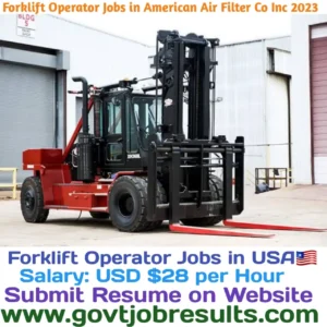 Forklift Operator Jobs in American Air Filter Co inc 2023