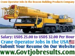Crane Operator Jobs in the Beacon Building Products Company