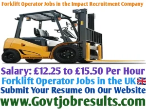 Forklift Operator Jobs in the Impact Recruitment Company