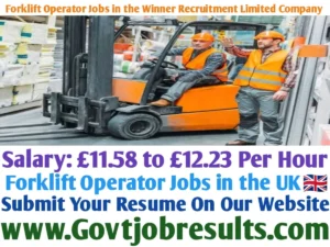 Forklift Operator Jobs in the Winners Recruitment Limited Company