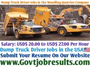Dump Truck Driver Jobs in the Wendling Quarries Company