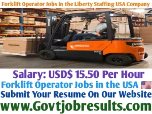 Forklift Operator Jobs in the Liberty Staffing USA Company