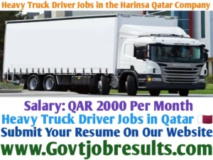 Heavy Truck Driver Jobs in the Harinsa Qatar Company